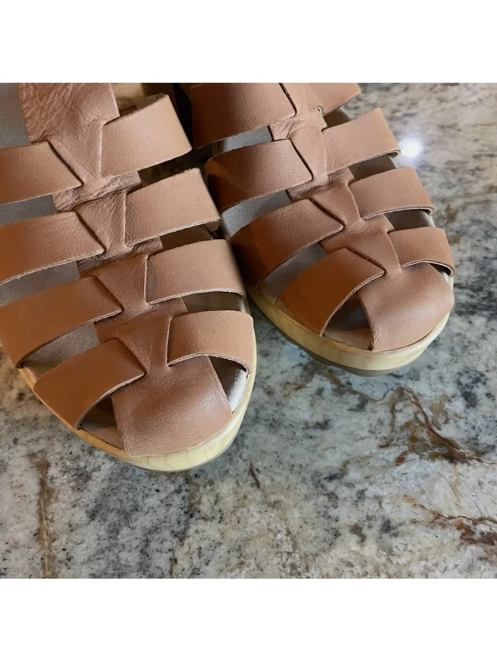 Dr. Scholl's Want It All Platform Sandals Tan Size 8.5